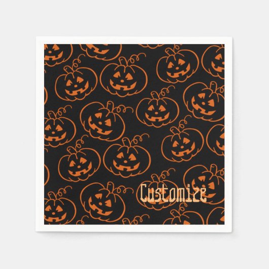Halloween Pumpkins Jack-O-Lantern Napkins Serviette (Vorderseite)
