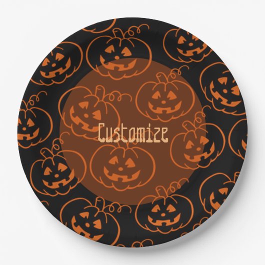 Halloween Pumpkins Jack-O-Lantern Paper Teller (Vorderseite)