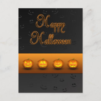 Halloween Pumpkins Jack-o-Lantern Postkarte