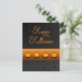 Halloween Pumpkins Jack-o-Lantern Postkarte (Stehend Vorderseite)