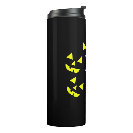 Halloween Pumpkins Jack O' Lantern Thermosbecher (Nach links gedreht)