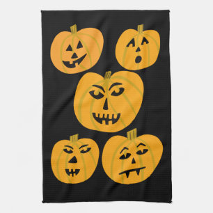 Halloween PUMPKINS Jack-O-Lanterns Geschirrtuch