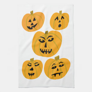 Halloween PUMPKINS Jack-O-Lanterns Geschirrtuch