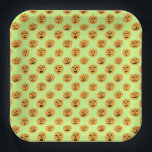 Halloween PUMPKINS Jack-O-Lanterns Pappteller<br><div class="desc">Dekorieren Sie Ihre Küche mit diesem lustigen Kürbispapier-Teller. Die Einrichtung ist saisonal und das Halloween-Party ist angenehm. Sie können ihn anpassen, die Hintergrundfarbe ändern und auch Text hinzufügen. Ich habe passende Papiertassen, Geschenkpackungen, Party Einladungen, Karten und vieles mehr. Oder lass mir Bescheid, wenn du etwas Angewohntes willst. Karo in meinem...</div>