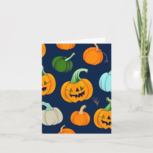 Halloween Pumpkins Karte (Vorderseite)