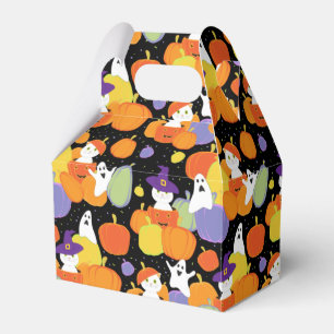 Halloween Pumpkins Katzen und Geister farbenfroh Geschenkschachtel
