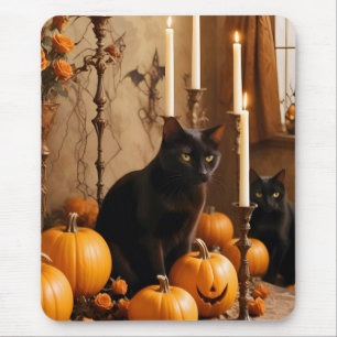 Halloween Pumpkins Katzenjammer Niedlich Spooky Fe Mousepad