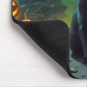 Halloween Pumpkins Katzenjammer Niedlich Spooky Fe Mousepad (Ecke)