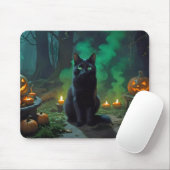 Halloween Pumpkins Katzenjammer Niedlich Spooky Fe Mousepad (Mit Mouse)
