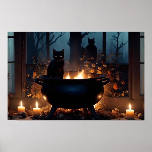 Halloween Pumpkins Katzenjammer Niedlich Spooky Fe Poster (Vorne)