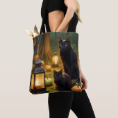 Halloween Pumpkins Katzenjammer Niedlich Spooky Fe Tasche (Von Nahem)