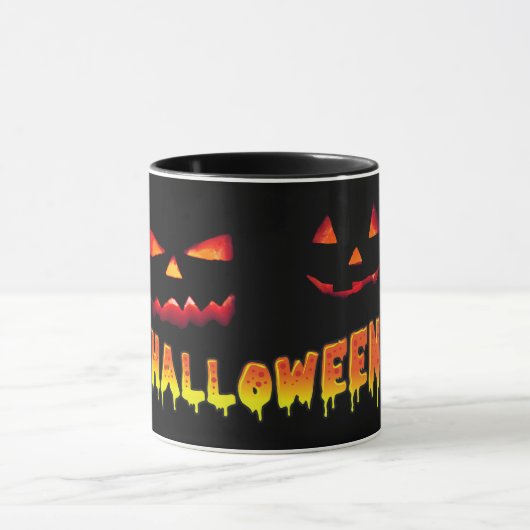 HALLOWEEN PUMPKINS LAUEN IM DUNKEL TASSE (Zentrum)