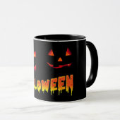 HALLOWEEN PUMPKINS LAUEN IM DUNKEL TASSE (VorderseiteRechts)
