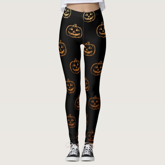 Halloween Pumpkins Leggings (Vorderseite)