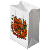 Halloween Pumpkins Mittlere Geschenktüte (Vorderseite Schrägansicht)