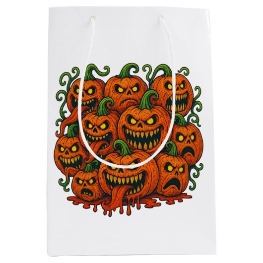 Halloween Pumpkins Mittlere Geschenktüte (Vorderseite)