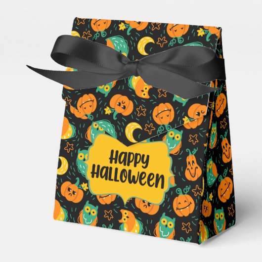 Halloween Pumpkins Moon Owls Gefälligbox Geschenkschachtel (Vorderseite)