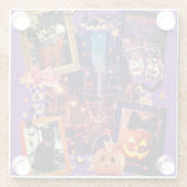 Halloween Pumpkins Niedlich Girly Spooky Glasuntersetzer (Rückseite)