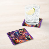 Halloween Pumpkins Niedlich Girly Spooky Rechteckiger Pappuntersetzer (Vor Ort)