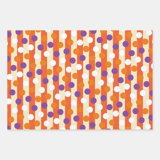 Halloween Pumpkins Orange Black Theme Geschenkpapier Set (Vorderseite 2)