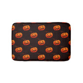 Halloween Pumpkins, Orange Pumpkins Trick oder Tre Badematte (Vorderseite)