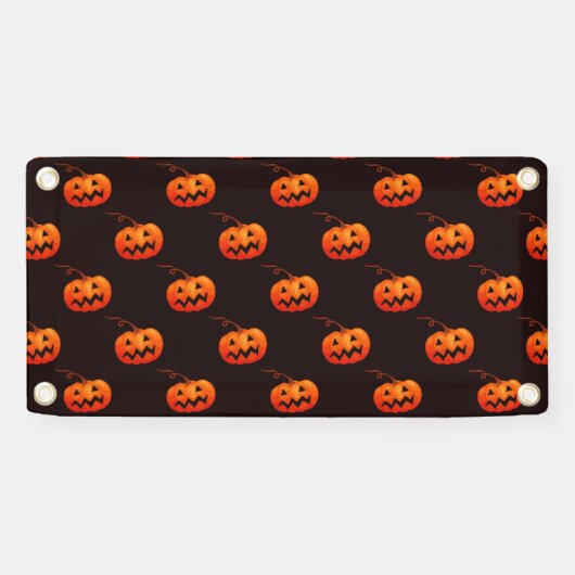 Halloween Pumpkins, Orange Pumpkins Trick oder Tre Banner (Horizontal)