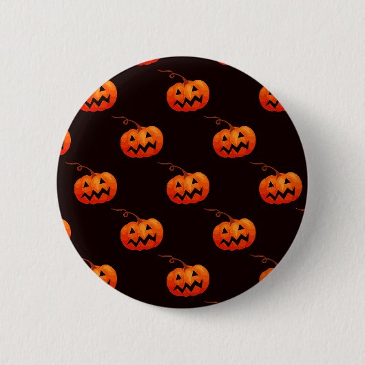 Halloween Pumpkins, Orange Pumpkins Trick oder Tre Button (Vorderseite)