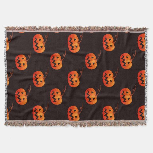 Halloween Pumpkins, Orange Pumpkins Trick oder Tre Decke (Vorderseite)