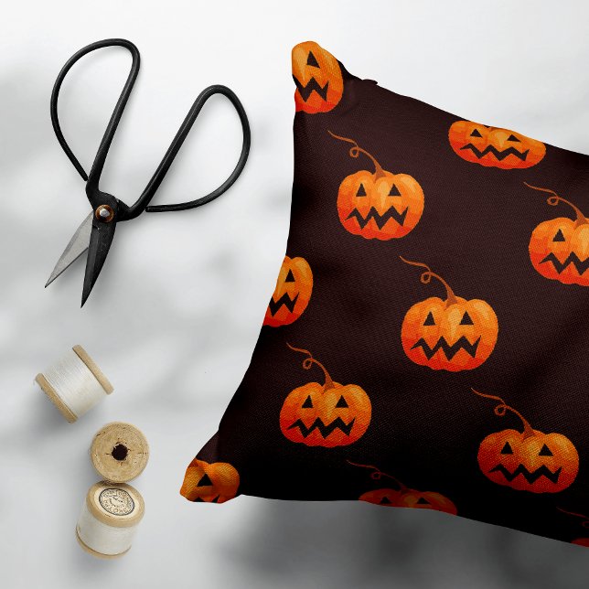 Halloween Pumpkins, Orange Pumpkins Trick oder Tre Dekokissen (Von Creator hochgeladen)