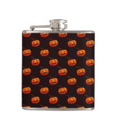 Halloween Pumpkins, Orange Pumpkins Trick oder Tre Flachmann (Vorderseite)