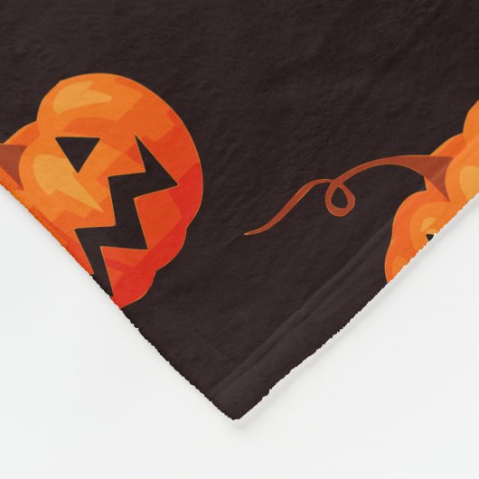 Halloween Pumpkins, Orange Pumpkins Trick oder Tre Fleecedecke (Ecke)