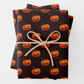 Halloween Pumpkins, Orange Pumpkins Trick oder Tre Geschenkpapier Set (Beispiel)