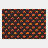 Halloween Pumpkins, Orange Pumpkins Trick oder Tre Geschenkpapier Set (Vorderseite)
