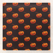 Halloween Pumpkins, Orange Pumpkins Trick oder Tre Glasuntersetzer (Vorderseite)