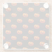 Halloween Pumpkins, Orange Pumpkins Trick oder Tre Glasuntersetzer (Rückseite)