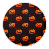 Halloween Pumpkins, Orange Pumpkins Trick oder Tre Keramikknauf (Vorderseite)
