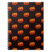 Halloween Pumpkins, Orange Pumpkins Trick oder Tre Notizblock (Vorderseite)