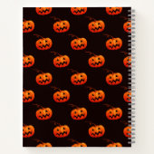 Halloween Pumpkins, Orange Pumpkins Trick oder Tre Notizblock (Rückseite)