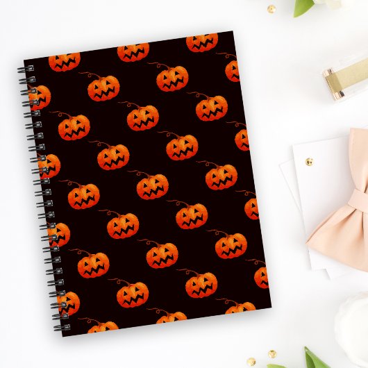 Halloween Pumpkins, Orange Pumpkins Trick oder Tre Notizblock