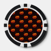 Halloween Pumpkins, Orange Pumpkins Trick oder Tre Pokerchips (Vorderseite)