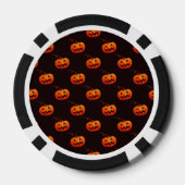 Halloween Pumpkins, Orange Pumpkins Trick oder Tre Pokerchips (Rückseite)