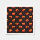Halloween Pumpkins, Orange Pumpkins Trick oder Tre Serviette (Vorderseite)