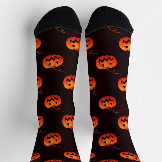 Halloween Pumpkins, Orange Pumpkins Trick oder Tre Socken (Oben)
