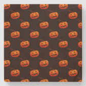 Halloween Pumpkins, Orange Pumpkins Trick oder Tre Steinuntersetzer (Vorderseite)