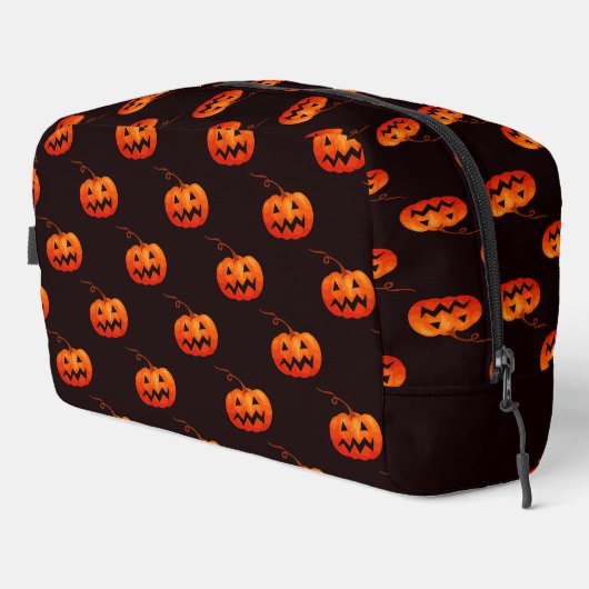 Halloween Pumpkins, Orange Pumpkins Trick oder Tre Waschbeutel (Rechte Ecke)