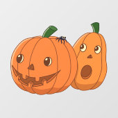 Halloween Pumpkins Pair Fensteraufkleber (Blatt)