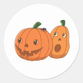 Halloween Pumpkins Pair Runder Aufkleber (Vorderseite)