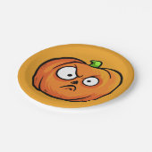 Halloween Pumpkins Papier Teller 2 (Schrägansicht)