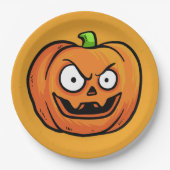 Halloween Pumpkins Papier Teller 3 (Vorderseite)
