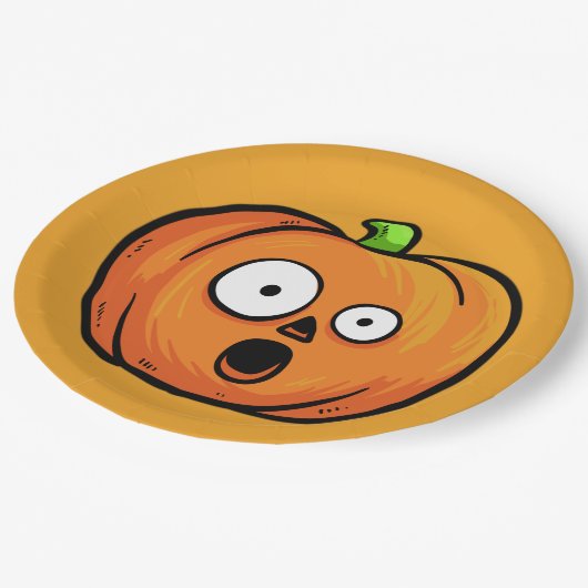 Halloween Pumpkins Papier Teller 5 (Schrägansicht)